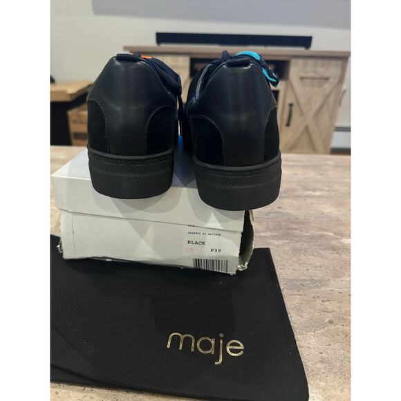 NEW In Box Maje Black Baskets Sneaker size 39 / 8.5 - Picture 7 of 7